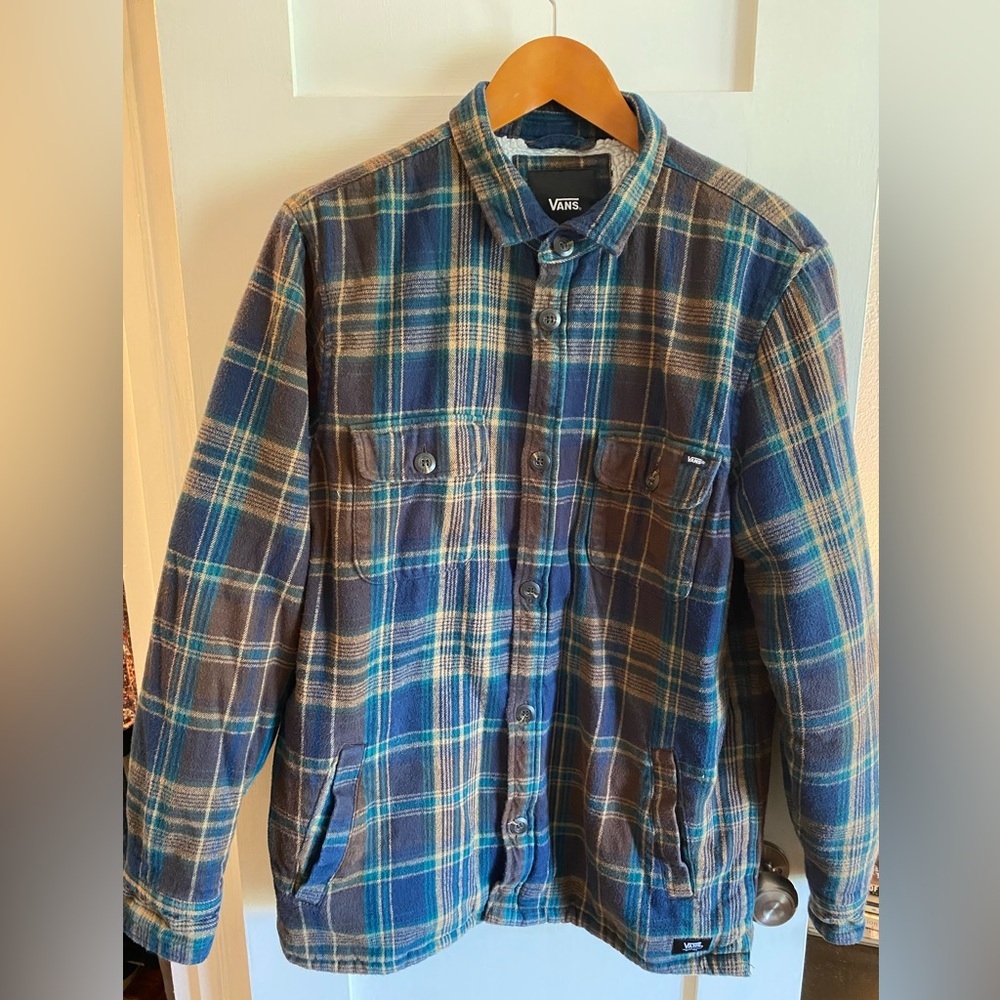 VANS Men's Howard Sherpa Lined Flannel Shirt - Medium